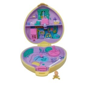 1994 VTG Bluebird Polly Pocket Strollin Nursery Miniature Playset Doll 1 FIG REA